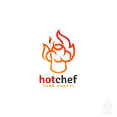 Hot Chef Logo Template