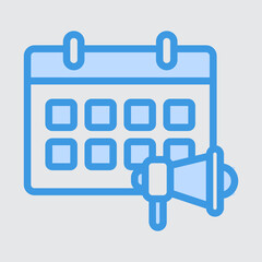 Marketing plan icon in blue style, use for website mobile app presentation