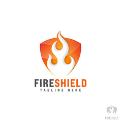 Fire Shield Logo Template