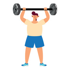 male athlete lifting weight