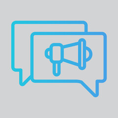 Conversation marketing icon in gradient style, use for website mobile app presentation