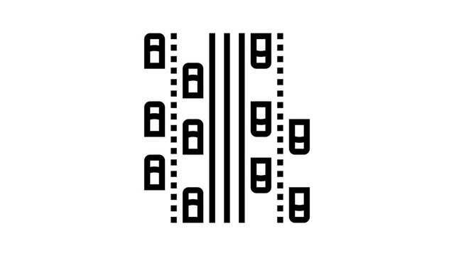 highway road line icon animation