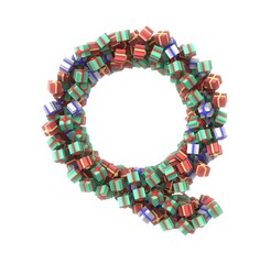 Present Themed Font - Letter Q