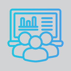 Seo report icon in gradient style, use for website mobile app presentation