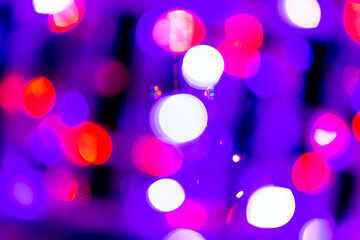 Colorful bokeh abstract background. Noise and gain. Motion blur.