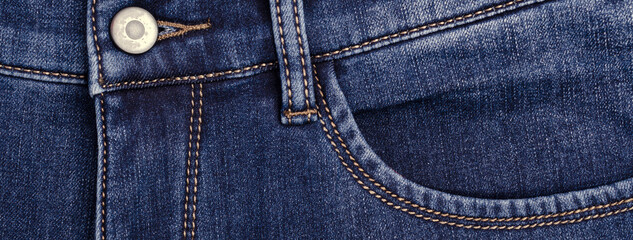 Part of blue jeans.