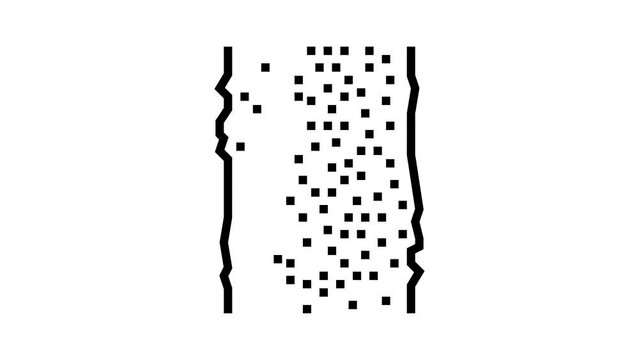 gravel road line icon animation