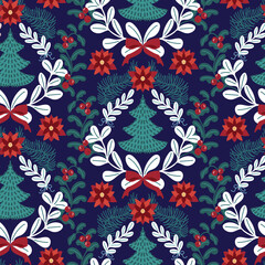 christmas retro pattern