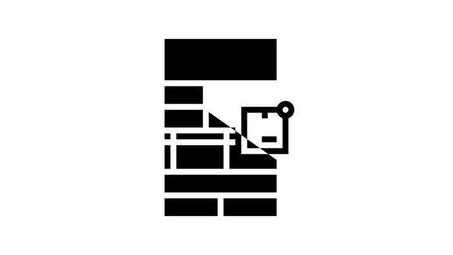 customs declaration line icon animation