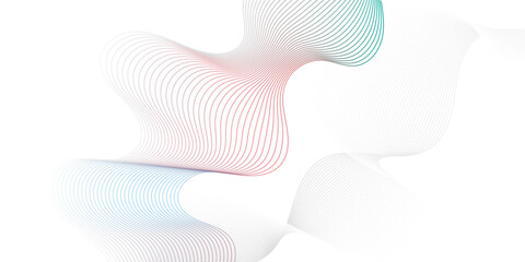 Abstract white paper wave background and abstract gradiant and white wave curve lines banner background design. Vector illustration. Modern template abstract design flowing particles wave.