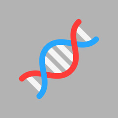Dna icon in flat style about laboratory, use for website mobile app presentation