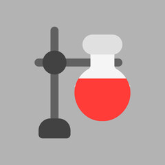 Flask icon in flat style about laboratory, use for website mobile app presentation