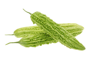 Bitter melon , Bitter gourd on white background
