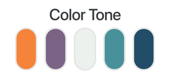 pallete color set include five color
