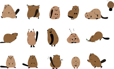 Baever2　ビーバー　イラスト　セット © ENI4 SUKO