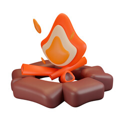 Campfire 3D Icon