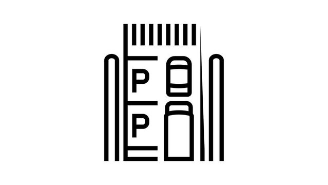 collector road line icon animation