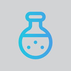 Chemical icon in gradient style about laboratory, use for website mobile app presentation