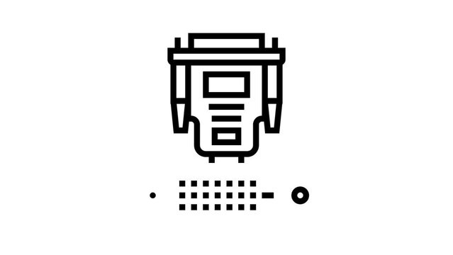 dvi cable and port line icon animation