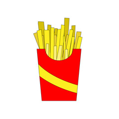 cartoon french fries, fried potato, fast food, junk food