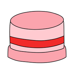 round gift box, hand drawn illustration