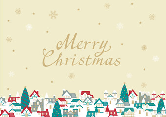 クリスマスの街並み　イラスト