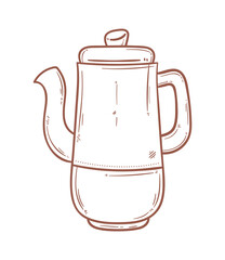 brown teapot doodle
