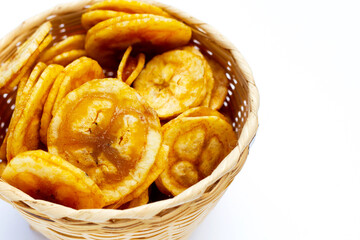Banana stuffed with tamarind. Fruit snack