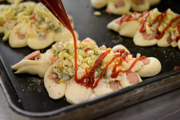 Making pizza bread