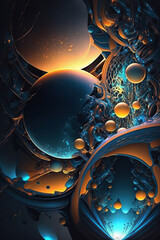 Abstract futuristic background. Beautiful 3d dynamic wallpaper