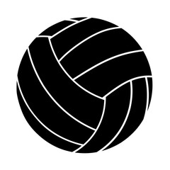 Volleyball vector icon on white background. Perfect for sports logos.