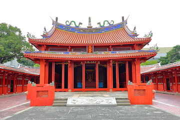 Tainan Confucius Temple, 17th-century Confucian temple featuring traditional architecture in Tainan, Taiwan.