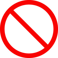 no sign red isolated circle symbol icon