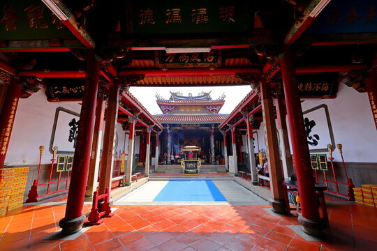 Tainan Grand Mazu Temple, a 17th-century colorful and traditional place of worship in Tainan, Taiwan 