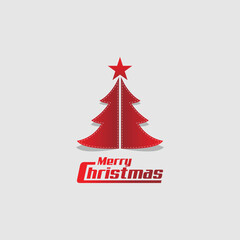 Paper christmas tree vector image