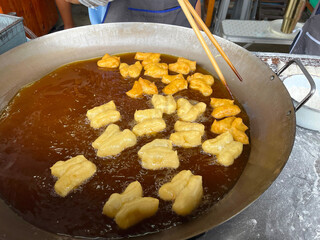 Deep-fried dough sticks or chinese bread sticks