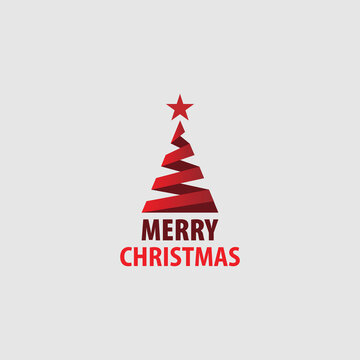 Paper christmas tree vector image