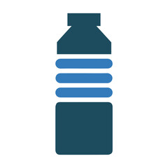 Disposable bottle, distilled water, mineral water icon