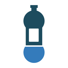 Disposable bottle, distilled water, icon