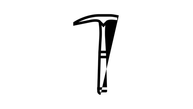prospectors hammer tool line icon animation