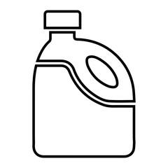 Disposable bottle, liquid container, plastic canister, icon