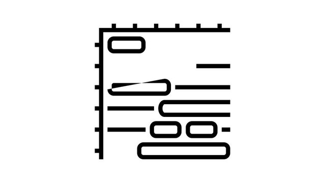 gantt chart line icon animation