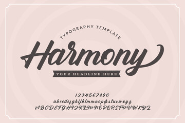 luxury wedding typography template with calligraphy font style use for brand and logo vector illustration. abstract background poster