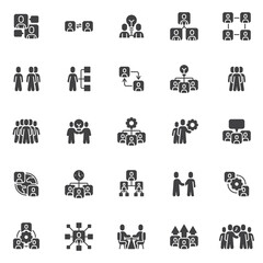 People communication vector icons set