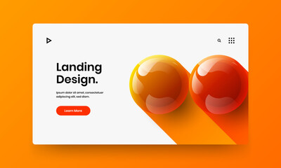 Clean 3D balls presentation concept. Minimalistic corporate identity vector design illustration.