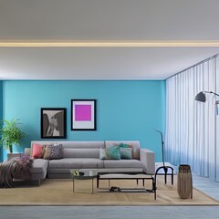 modern concept interior, living room