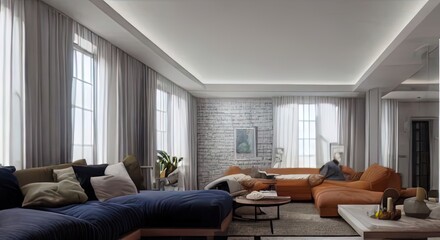 modern concept interior, living room