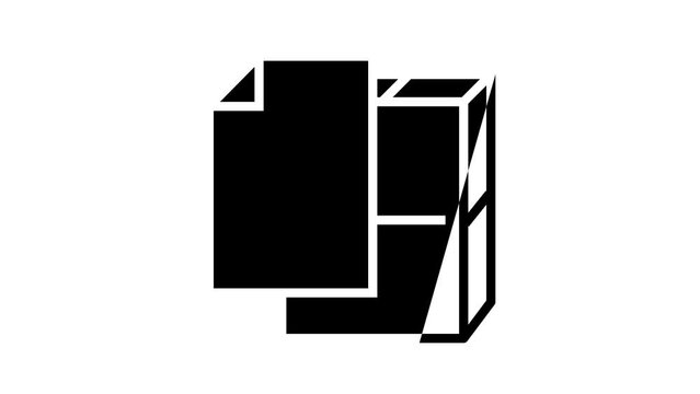 manilla paper line icon animation