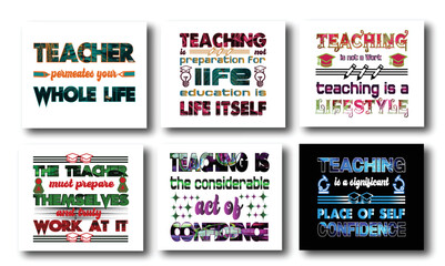 Fototapeta premium Teacher typography design