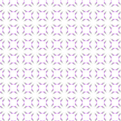 Spring summer  botanical pattern with small lilac purple lavender Provence flowers on a white background